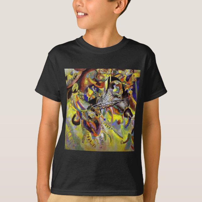 Fugue Abstrakt Painting by Kandinsky T Shirt (Framsida)