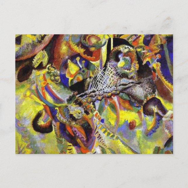 Fugue Abstrakt Painting by Kandinsky Vykort (Framsida)