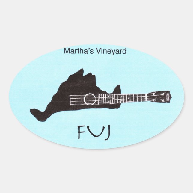 FUJ-klistermärken Ovalt Klistermärke (Framsida)