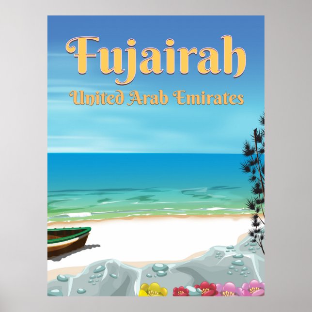 Fujairah Förenade Arabemiraten strand affisch (Framsidan)