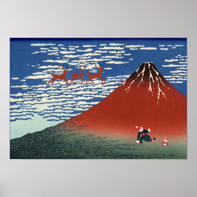 Fujbergen i jul, japansk konst i Vintage Poster (Framsidan)