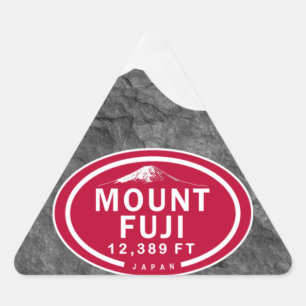 Fuji 12 389 FT Japan Mountain Stickers Triangelformat Klistermärke
