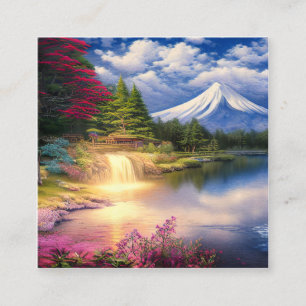 Fuji är Japans högsta berg Fyrkantigt Visitkort