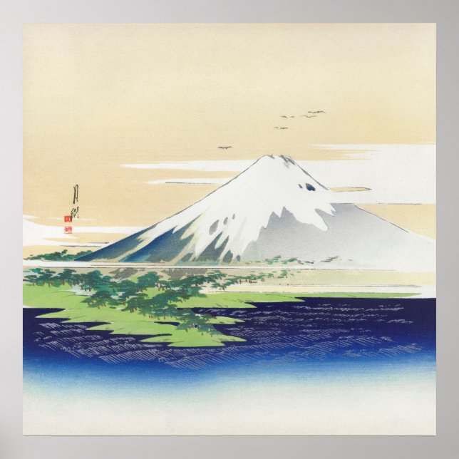Fuji av Ogata Gekko (1900-1910) Poster (Framsidan)