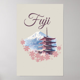 FUJI berg design Poster