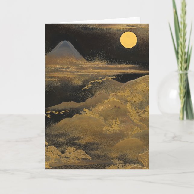 Fuji-berget i Moonlight - Golden: Tom Kort (Framsida)