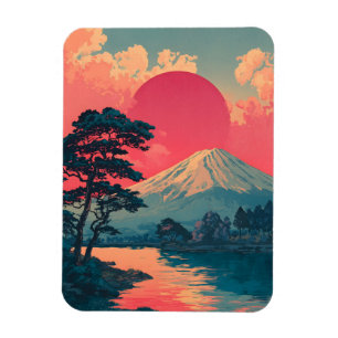 Fuji-berget vintage magnet