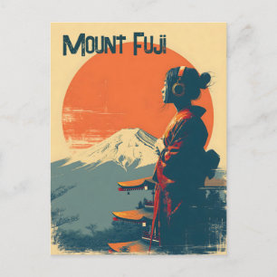 Fuji-berget vintage vykort