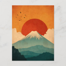 Fuji-berget vintage vykort