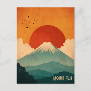 Fuji-berget vintage vykort