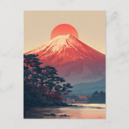 Fuji-berget vintage vykort
