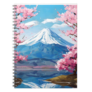 Fuji Blommar Notebook Anteckningsbok
