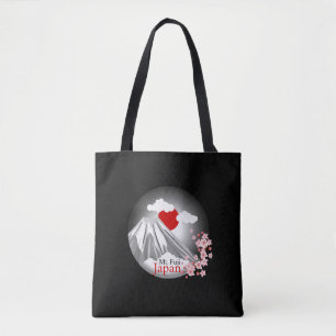 Fuji Cherry Blommar Abstract Design Tygkasse