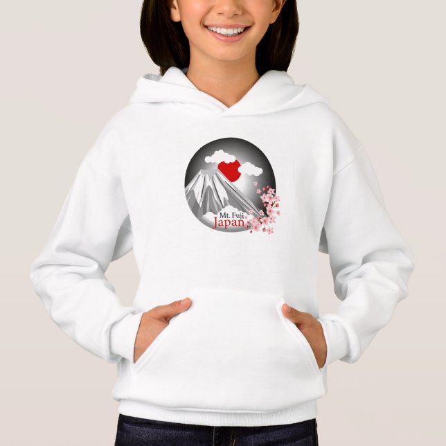 Fuji Cherry Blommar Abstrakt liggande T Shirt (Framsida)