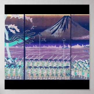 Fuji circa 1860's (med modifierad Färg) Poster