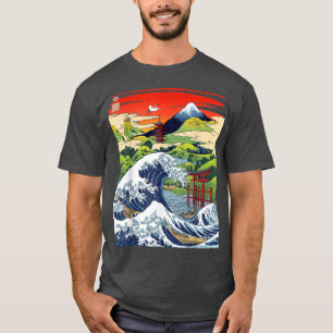 Fuji Den Underbara vågen japansk tsunami Kanagaw T Shirt