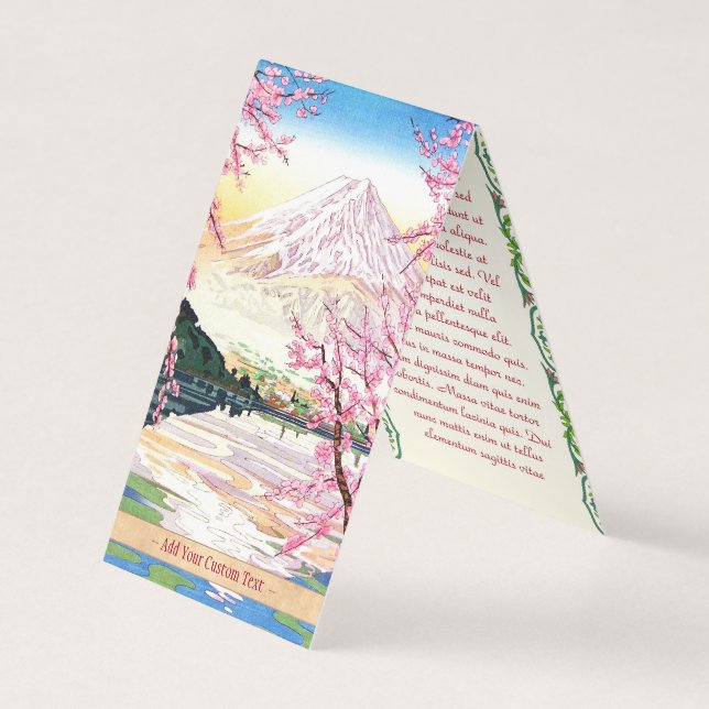 Fuji från Kawaguchi Okada Koichi shin hanga japan Visitkort (Framsida)