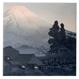 Fuji från Mizukubo, berömd-målning, Kakelplatta