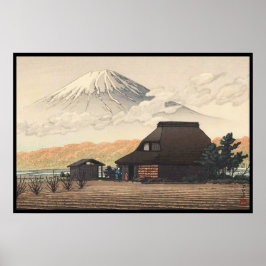 Fuji från Narusawa Hasui Kawase shin hanga art Poster