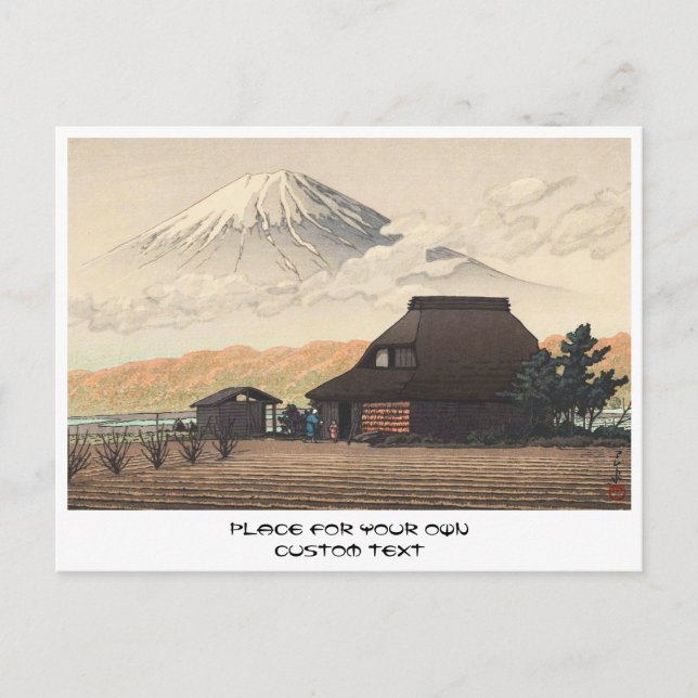 Fuji från Narusawa Hasui Kawase shin hanga art Vykort (Framsida)