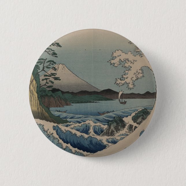 Fuji från Satta-havet Knapp (Framsida)