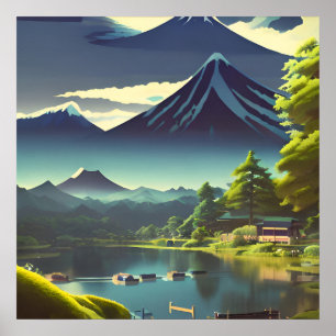 Fuji från Sjö Kawaguchi - Tsuchiya Koitsu Print Poster