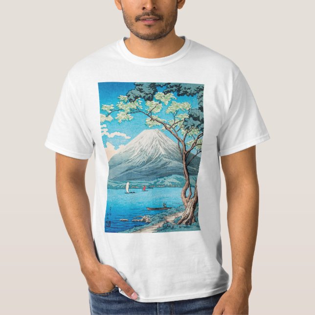 Fuji från Sjö Yamanaka av Hiroaki Takahashi T Shirt (Framsida)
