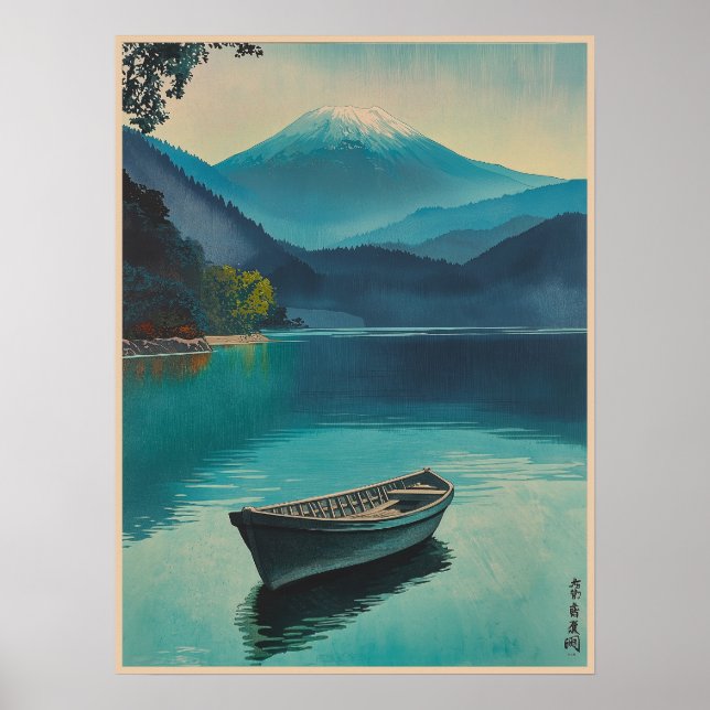 Fuji från Sjö Yamanaka Poster (Framsidan)