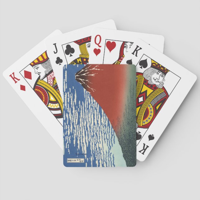Fuji i Clear Weather (Red Fuji) (Hokusai) Casinokort (Baksidan)