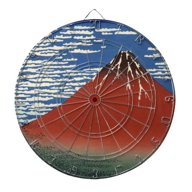 Fuji i Clear Weather (Red Fuji) (Hokusai) Darttavla (Framsidan)