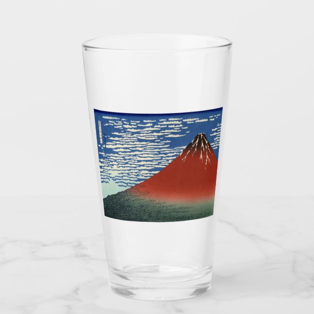 Fuji i Clear Weather (Red Fuji) (Hokusai) Glaskopp (Framsida)