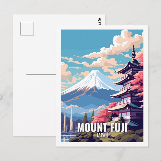 Fuji Japan Berömd Travel Ställe Vykort (Fram/baksida)