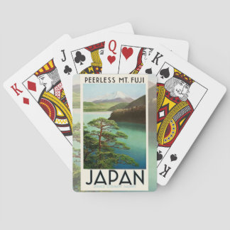 Fuji Japan Travel Poster Vintage Art. Casinokort