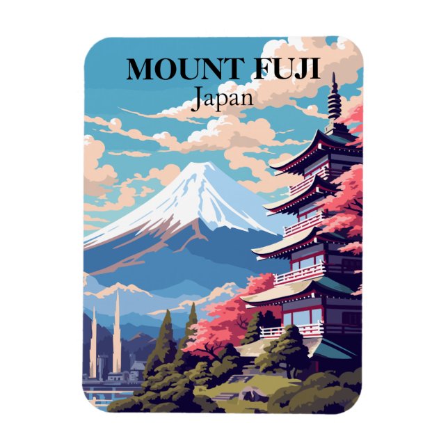 Fuji Japan Travel Souvenir Magnet (Vertikal)
