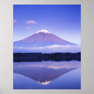 Fuji med Lenticular Cloud, Motosu Sjö, Poster