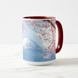 Fuji Mountain   Kawaguchiko Sjö   Vår i Japan Mugg