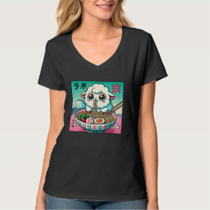 Fuji Noodle Älskare Cute Lamb Sheep T Shirt