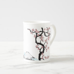 Fuji och Sakura: Mugg Benporslin Mugg