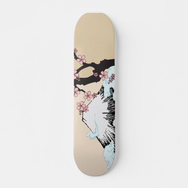 Fuji och Sakura: Old School Skateboard Bräda 21,6 Cm (Framsida)