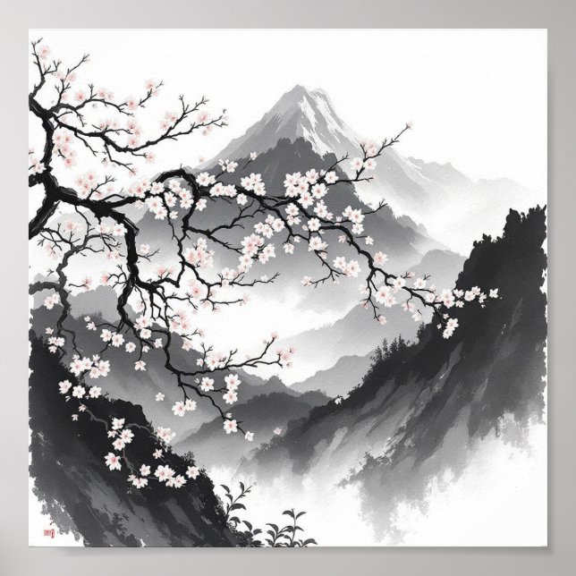 "Fuji och Sakura" Poster (Framsidan)