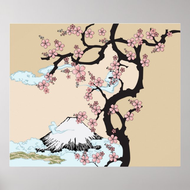 Fuji och Sakura Poster (Framsidan)