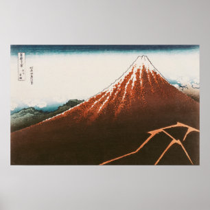 Fuji ovanför Lightning'en Poster