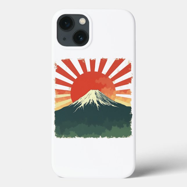Fuji Retro Japan iphone case - Stigning Sol (Baksida)