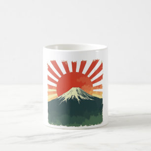 Fuji Retro Japan Mugg - Vintagen Stigning Sol