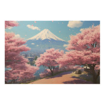 Fuji Sakura, japansk Blommar Art