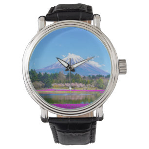Fuji Träd och Flowers Armbandsur