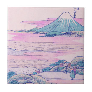 Fuji Ukiyo-e Japanska Vintage Art Kakelplatta