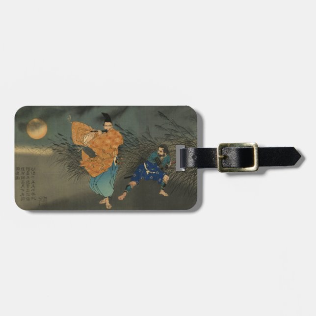 Fujiwara no Yasumasa pläderar med månlight 3:3 Bagagebricka (Horisontell Framsida)