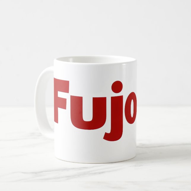 Fujoshi Simple Red Slogan Kaffemugg (Framsida vänster)