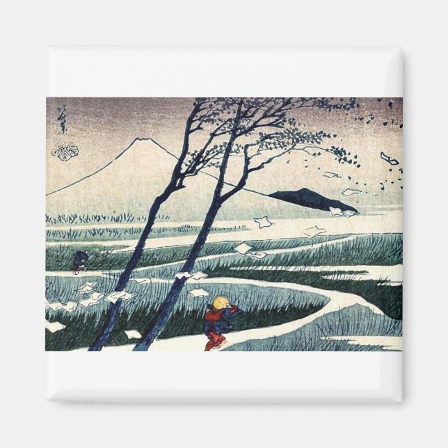 Fukeiga av Katsushika, Hokusai Ukiyoe Magnet (Framsidan)